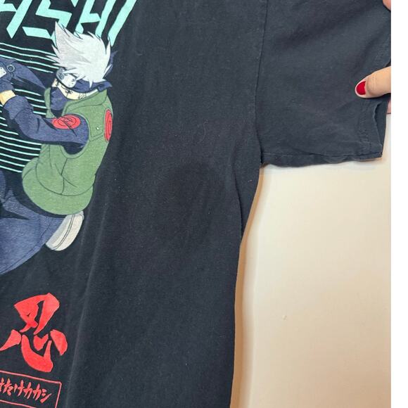 Naruto Shippuden Men's Large Black T-Shirt Short Sleeve Graphic Print Tee - Picture 4 of 4